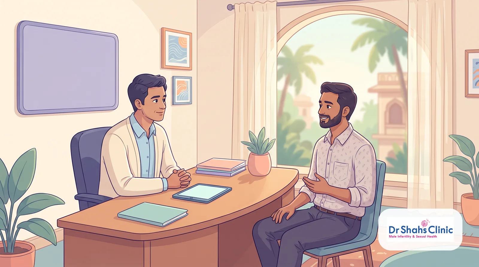 A Chennai andrologist reassuring a married man — a sexless marriage is treatable and confidential